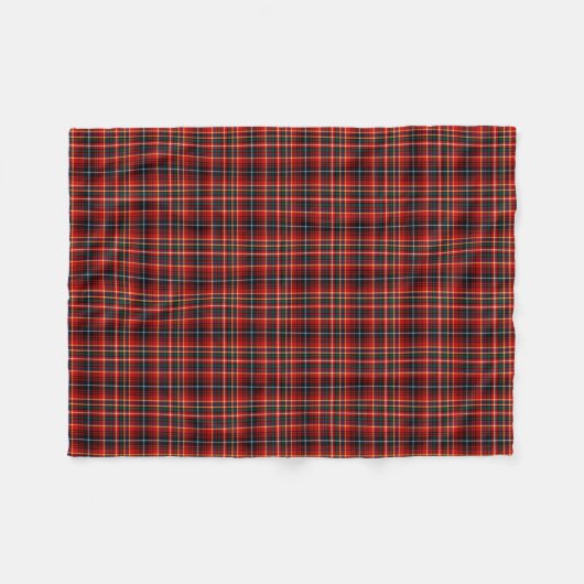 Innes Clan Bright Red Tartan Fleece Deken (Voorkant (Horizontaal))