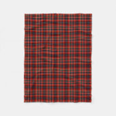 Innes Clan Bright Red Tartan Fleece Deken (Voorkant)