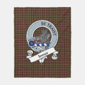 Innes Cowie Clan Badge Tartan Pset Fleece Deken (Voorkant)