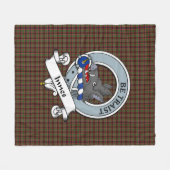 Innes Cowie Clan Badge Tartan Pset Fleece Deken (Voorkant (Horizontaal))