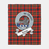 Innes Modern Clan badge Tartan Pset Fleece Deken (Voorkant)