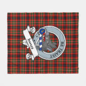 Innes of Moray Clan Badge Tartan Fleece Deken (Voorkant (Horizontaal))
