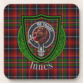 Innes Scottish Clan Tartan & Crest Bier Onderzetter