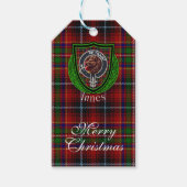 Innes Scottish Clan Tartan & Crest Cadeaulabel (Voorkant)