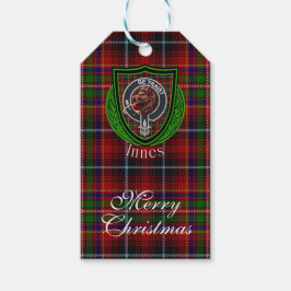 Innes Scottish Clan Tartan & Crest Cadeaulabel