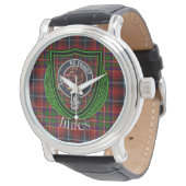 Innes Scottish Clan Tartan & Crest Horloge (Gekanteld)