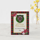 Innes Scottish Clan Tartan & Crest Kaart (Gele Bloem)