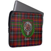 Innes Scottish Clan Tartan & Crest Laptop Sleeve (Voorkant Rechts)