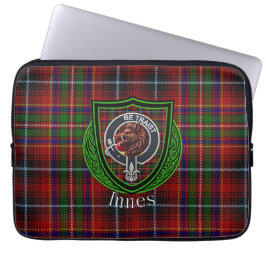 Innes Scottish Clan Tartan & Crest Laptop Sleeve
