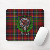 Innes Scottish Clan Tartan & Crest Muismat (Met muis)