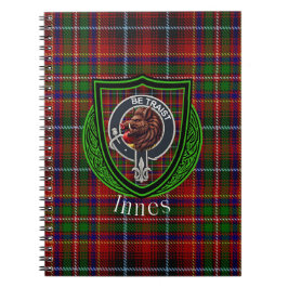 Innes Scottish Clan Tartan & Crest Notitieboek