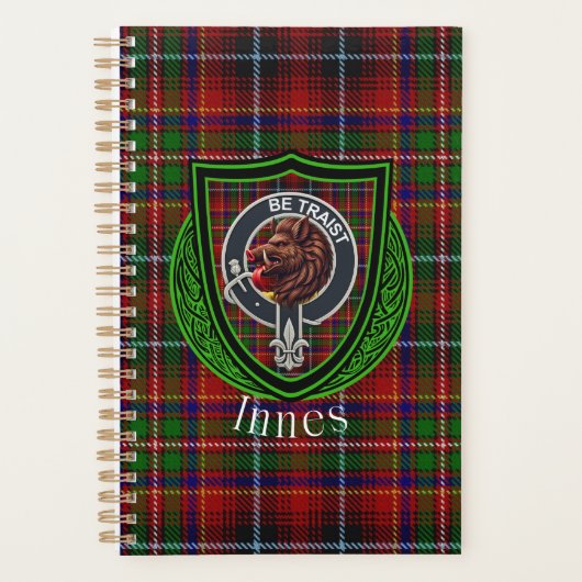 Innes Scottish Clan Tartan & Crest Planner (Voorkant)