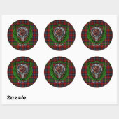 Innes Scottish Clan Tartan & Crest Ronde Sticker (Vel)