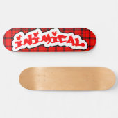 Innimical Scottish Plaid Persoonlijk Skateboard (Horizontaal)