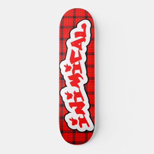 Innimical Scottish Plaid Persoonlijk Skateboard (Voorkant)