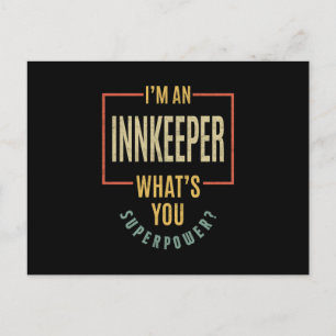 Innkeeper Functie Titel Man Vrouwen Gift Briefkaart