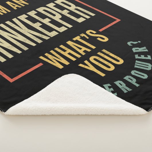 Innkeeper Functie Titel Man Vrouwen Gift Sherpa Deken (3/4)