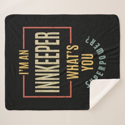 Innkeeper Functie Titel Man Vrouwen Gift Sherpa Deken (Voorkant (horizontaal))