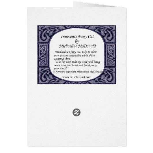 Innocence Fairy Cat Card (Achterkant)