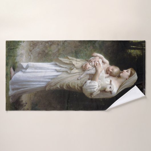 Innocence (Madonna en Child), Bouguereau Badhanddoek (Badhanddoek)