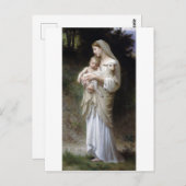 Innocence (Madonna en Child), Bouguereau Briefkaart (Voorkant / Achterkant)