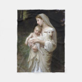 Innocence (Madonna en Child), Bouguereau Fleece Deken (Voorkant)