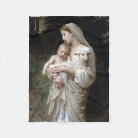 Innocence (Madonna en Child), Bouguereau Fleece Deken (Voorkant)