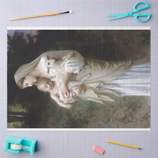 Innocence (Madonna en Child), Bouguereau Tissuepapier (Craft)