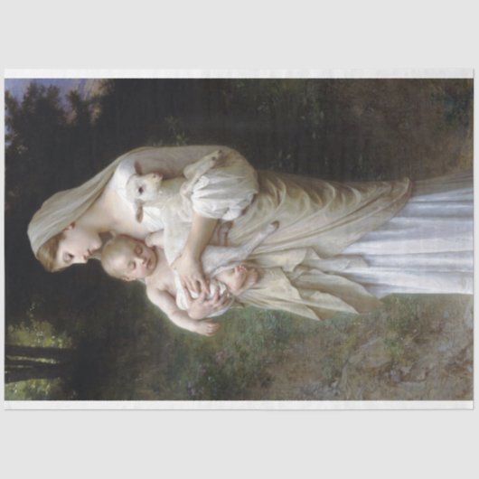 Innocence (Madonna en Child), Bouguereau Tissuepapier (Voorkant)