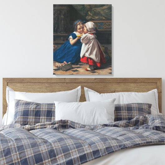 Innocence & Music, First Lesson in Music Old Times Canvas Afdruk (Insitu (Slaapkamer))