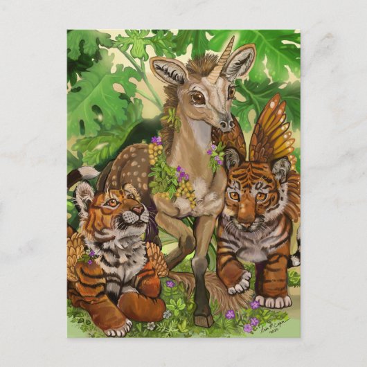 "Innocence of the new" unicorn Briefkaart (Voorkant)