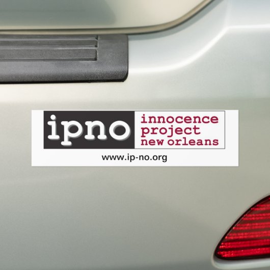 Innocence Project New Orleans Bumpersticker (Op auto)