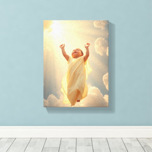 Innocence Soars - Premium Wrapped Canvas (Glans) Afdruk (Insitu (Houten vloer))