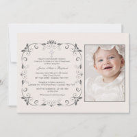 Innocence Square Photo Invitation