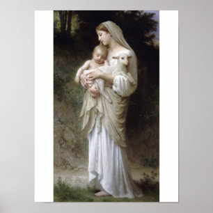 Innocense Bouguereau Lamb baby Poster