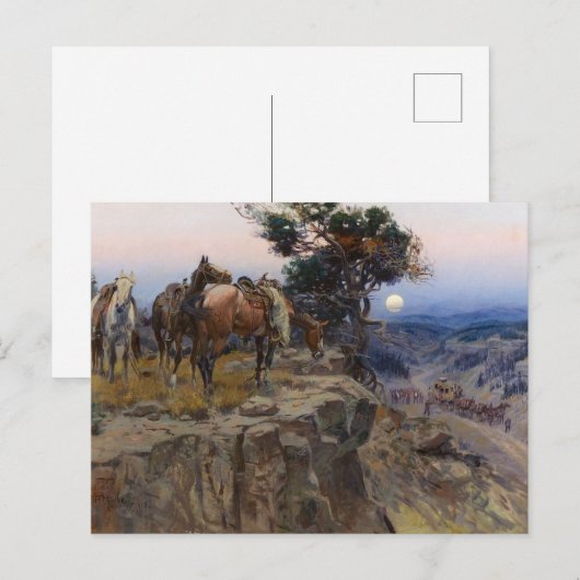 "Innocent Allies" van Charles M Russell Briefkaart (Voorkant / Achterkant)