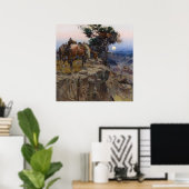 "Innocent Allies" van Charles M Russell Poster (Thuiskantoor)