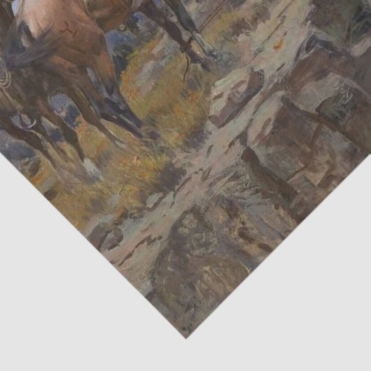 "Innocent Allies" van Charles M Russell Tissuepapier (Detail)