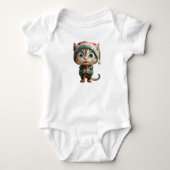 Innocent Cat Christmas Elf Baby Bodysuit (Voorkant)