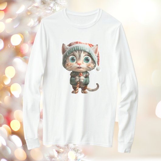 Innocent Cat Christmas Elf Mannen T-shirt