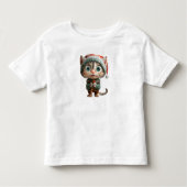 Innocent Cat Christmas Elf Peuter T-shirt (Voorkant)