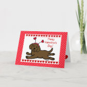 Innocent Chocolate Labrador Puppy Valentijn Feestdagen Kaart (Voorkant)