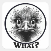 "Innocent Ostrich What Sticker" Sheet Vierkante Sticker (Voorkant)