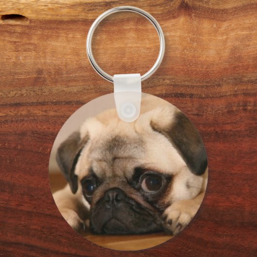 " Innocent " Pug Sleutelhanger (Voorkant)