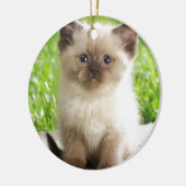 Innocent Ragdoll Kitten Keramisch Ornament (Links)