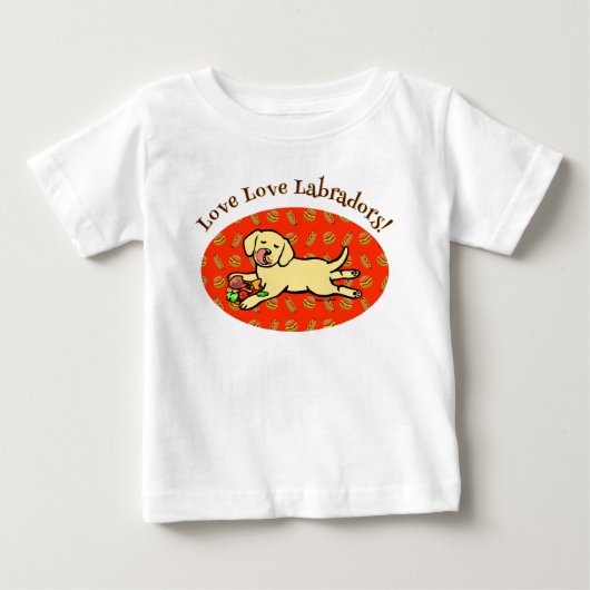Innocent Yellow Labrador Puppy Cartoon (Voorkant)