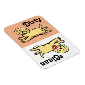 Innocent Yellow Labrador Puppy Cartoon Magneet (Rechterzijde)