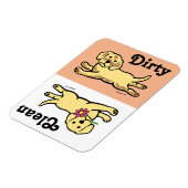 Innocent Yellow Labrador Puppy Cartoon Magneet (Linkerzijde)