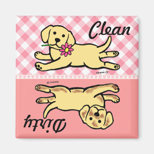 Innocent Yellow Labrador Puppy Dishwasmachine Magneet