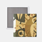 Innocentie in Extremis Brown Grunge Magnet (Voorkant / Achterkant)